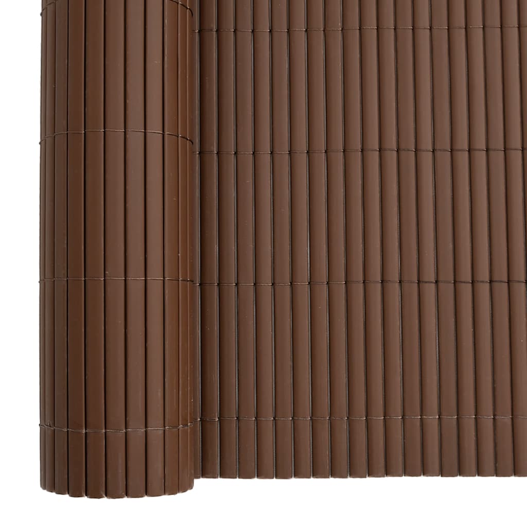Garden Fence Double-Sided Brown 1.8x5 m PVC