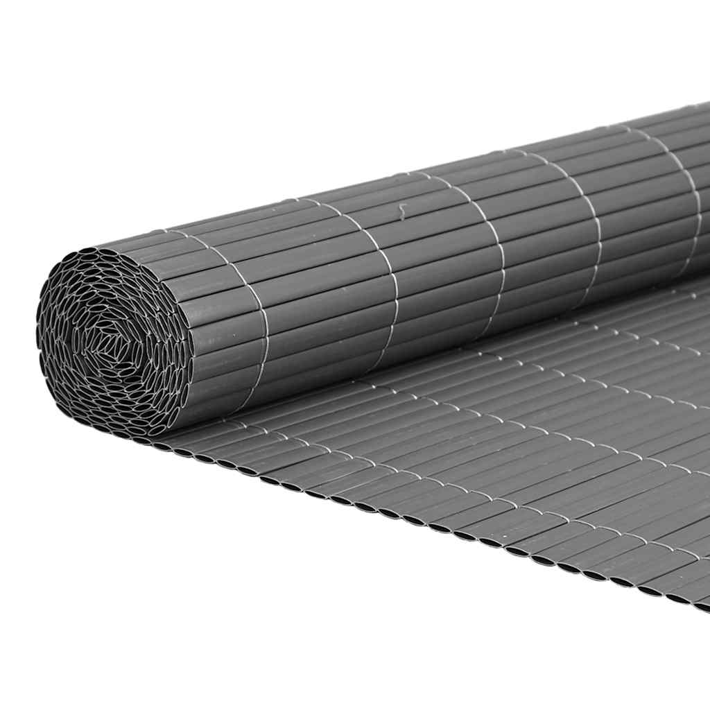 Garden Fence Double-Sided Grey 1.8x5 m PVC