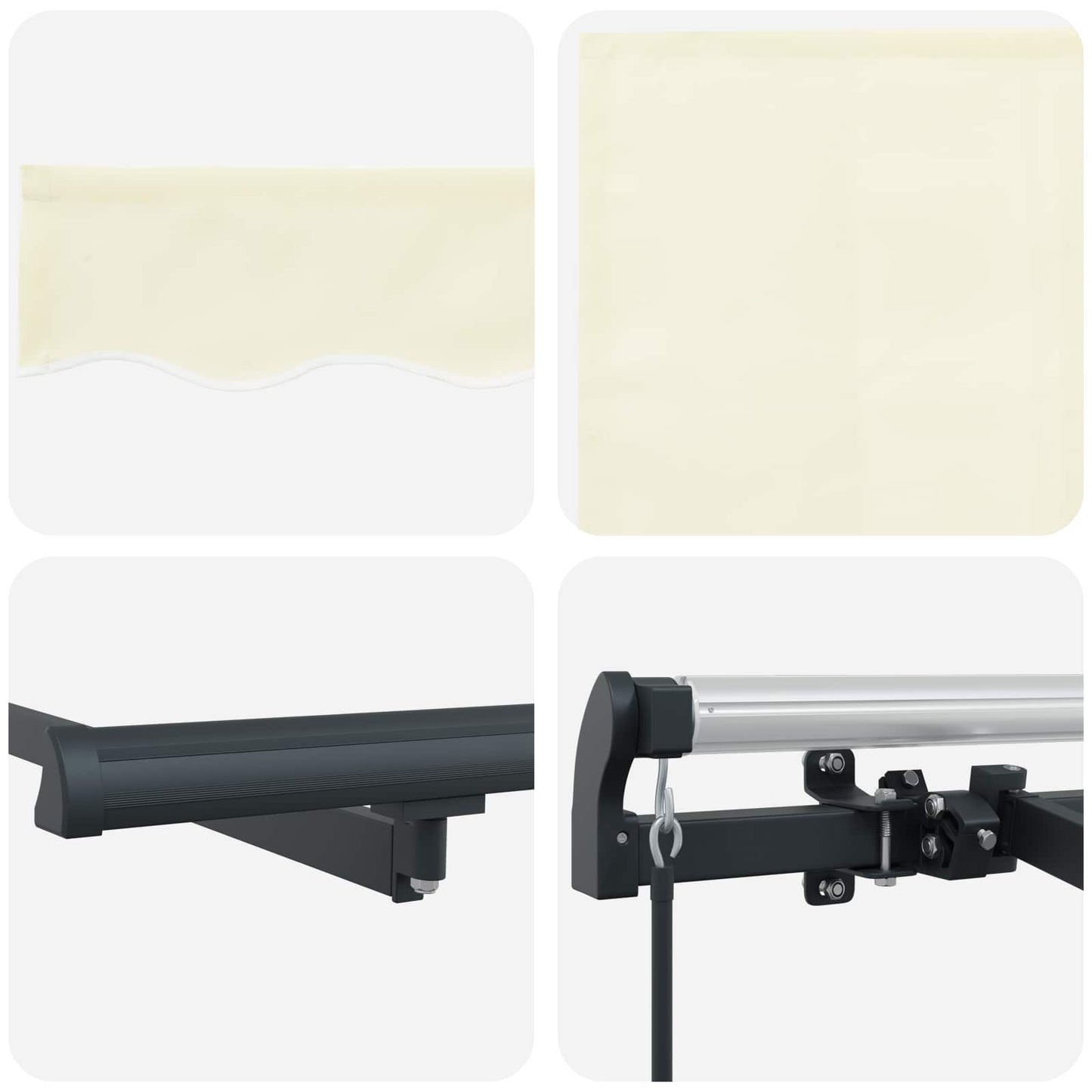 Retractable Awning Cream 250 x 200 cm Fabric