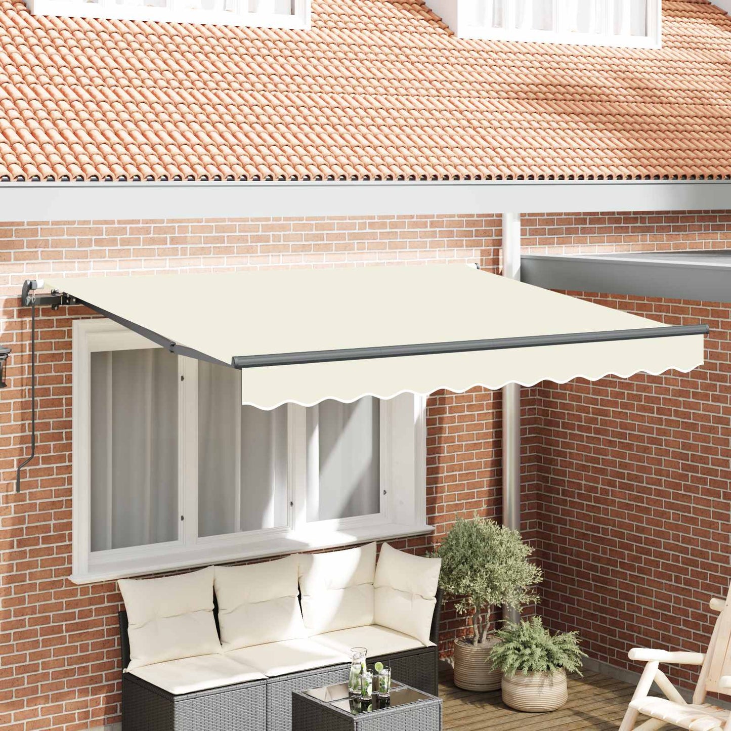 Retractable Awning Cream 250 x 200 cm Fabric