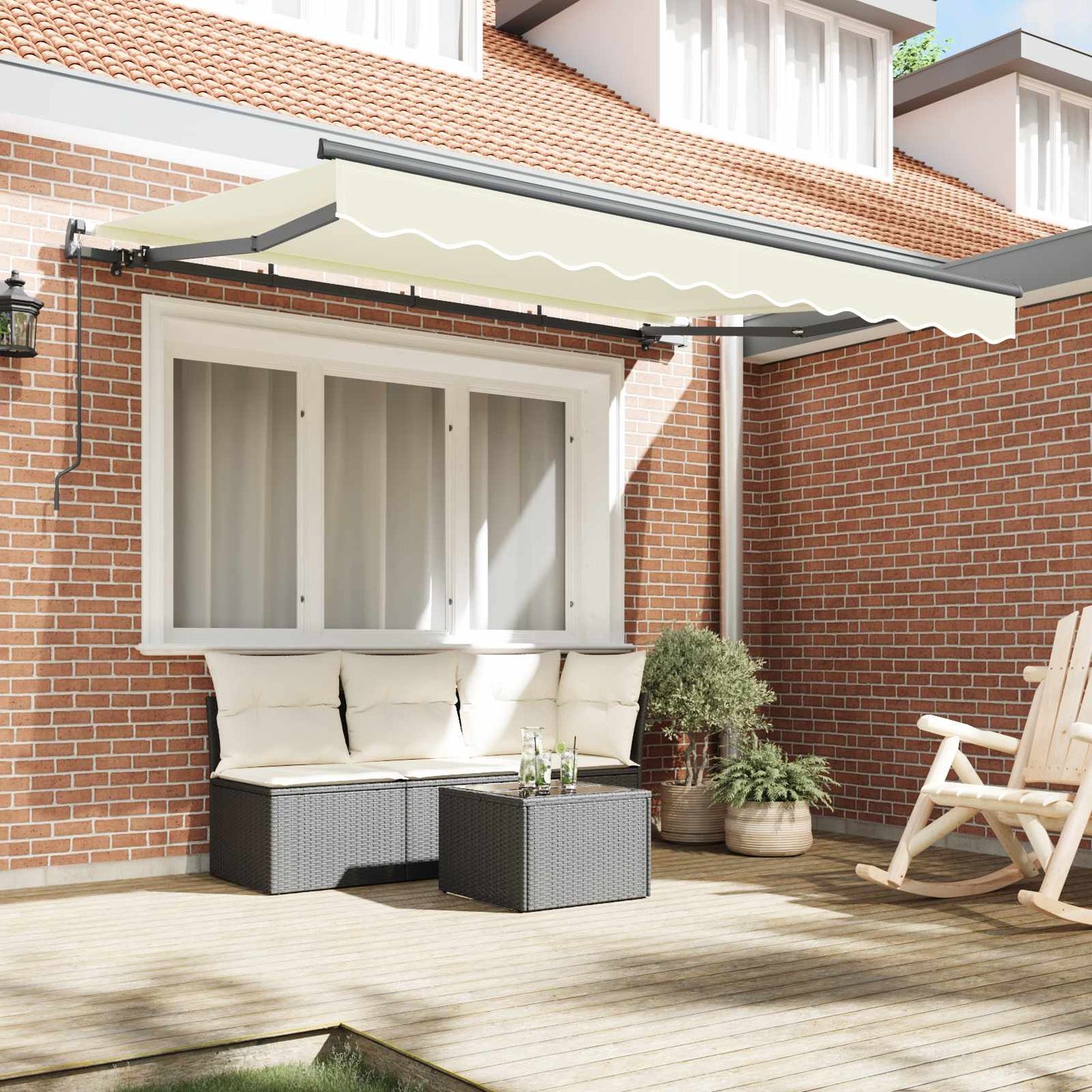 Retractable Awning Cream 250 x 200 cm Fabric