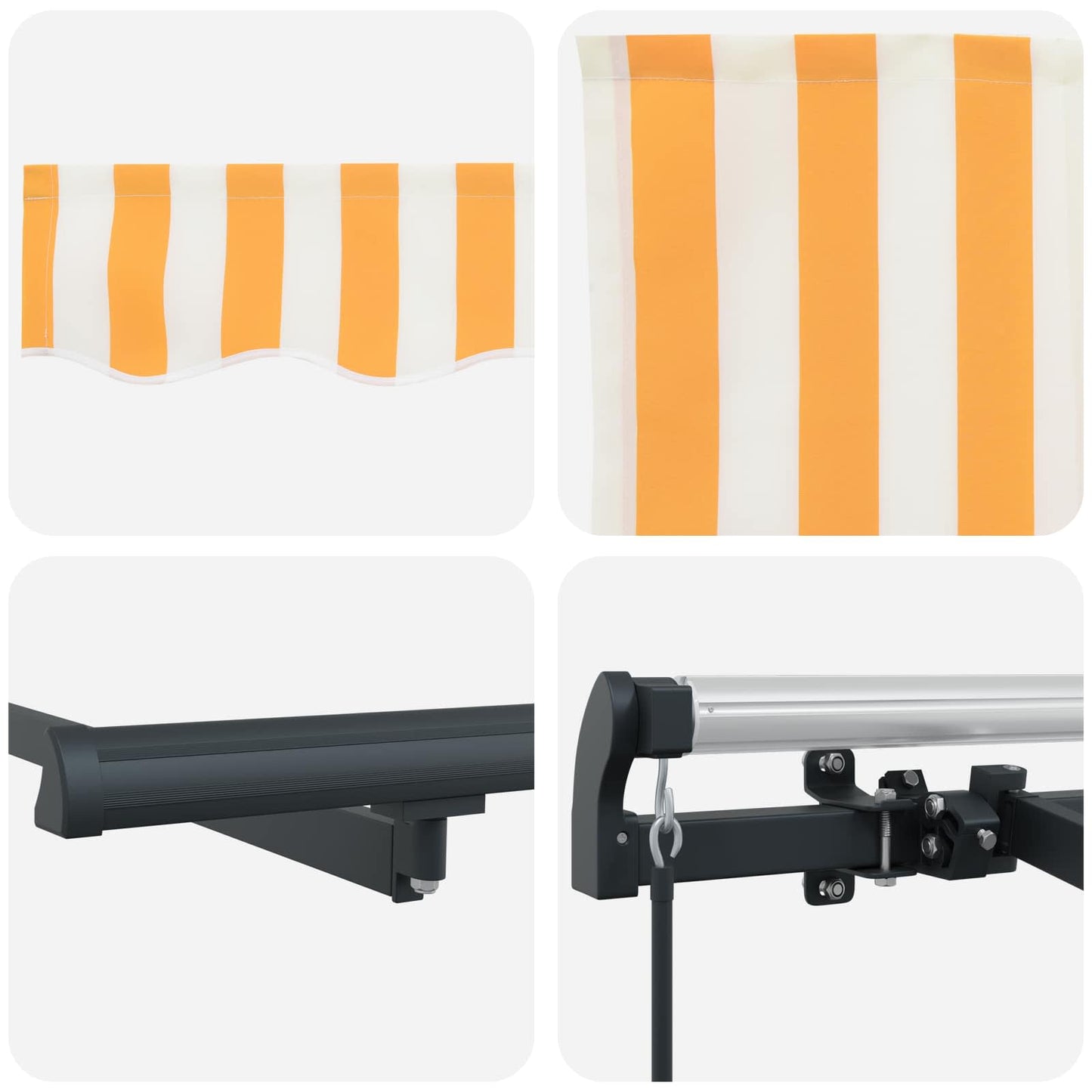 Retractable Awning Yellow 250 x 200 cm Fabric