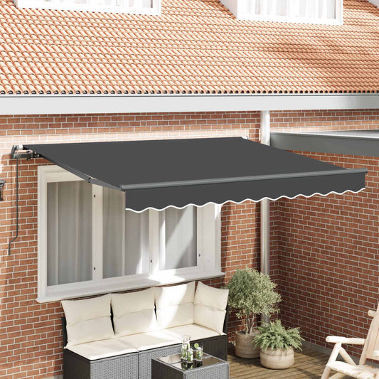Retractable Awning Anthracite 250 x 200 cm Fabric