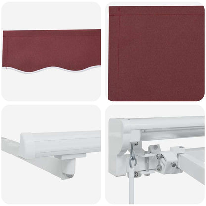 Awning Frame Burgundy 250 x 200 cm Polyester with PU coating