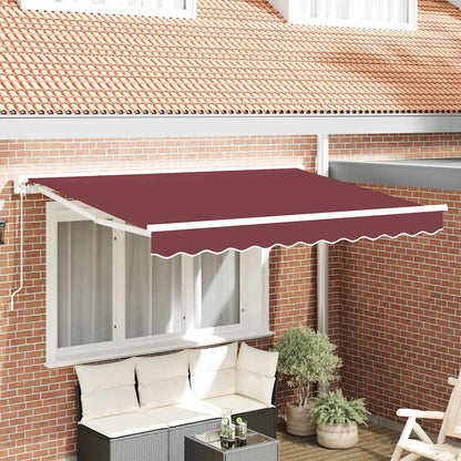 Awning Frame Burgundy 250 x 200 cm Polyester with PU coating