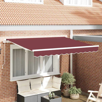 Retractable Awning Burgundy 250 x 200 cm Fabric