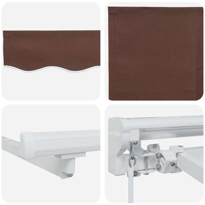 Awning Frame Brown 250 x 200 cm Polyester with PU coating