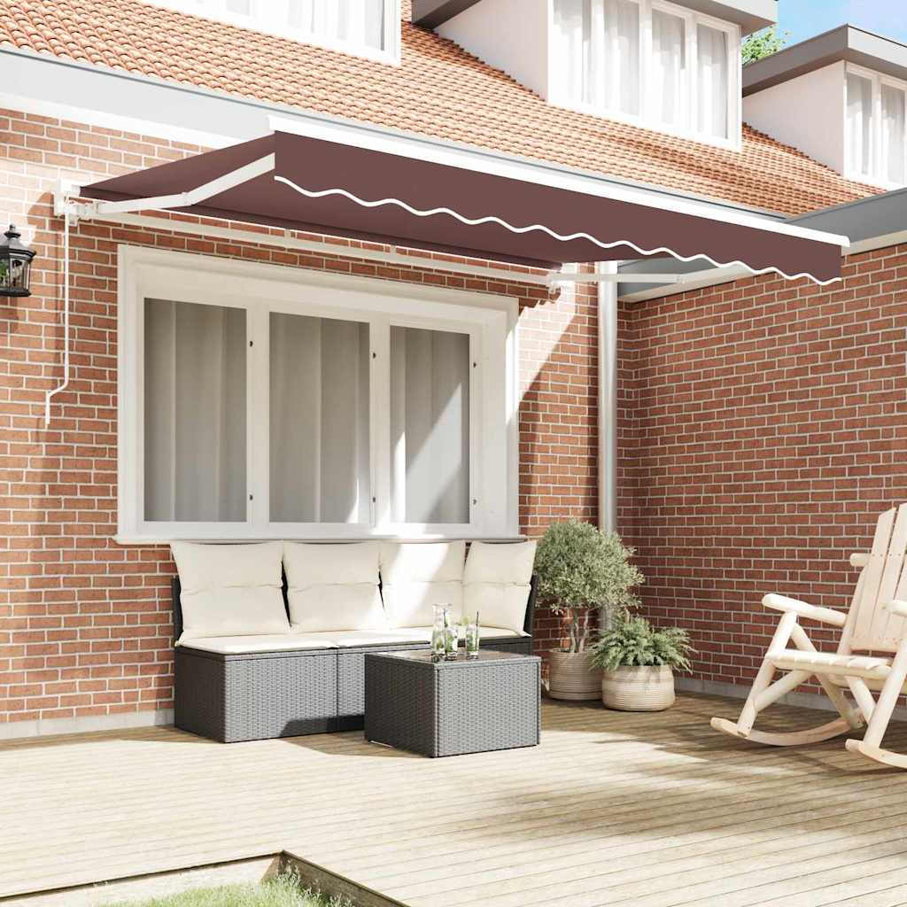 Awning Frame Brown 250 x 200 cm Polyester with PU coating
