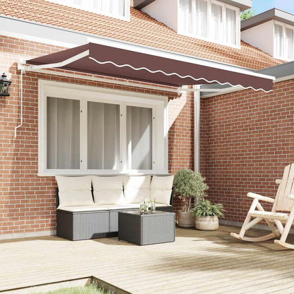 Awning Frame Brown 250 x 200 cm Polyester with PU coating