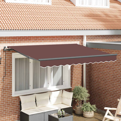 Retractable Awning Brown 250 x 200 cm Fabric