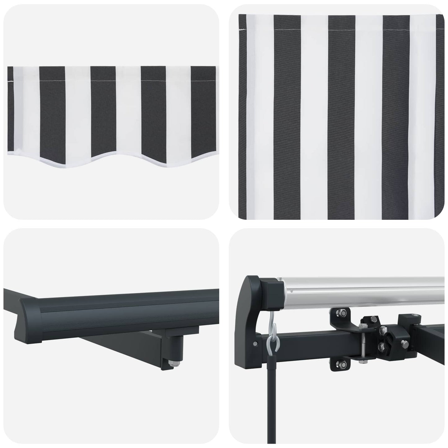 Retractable Awning Anthracite 250 x 200 cm Fabric