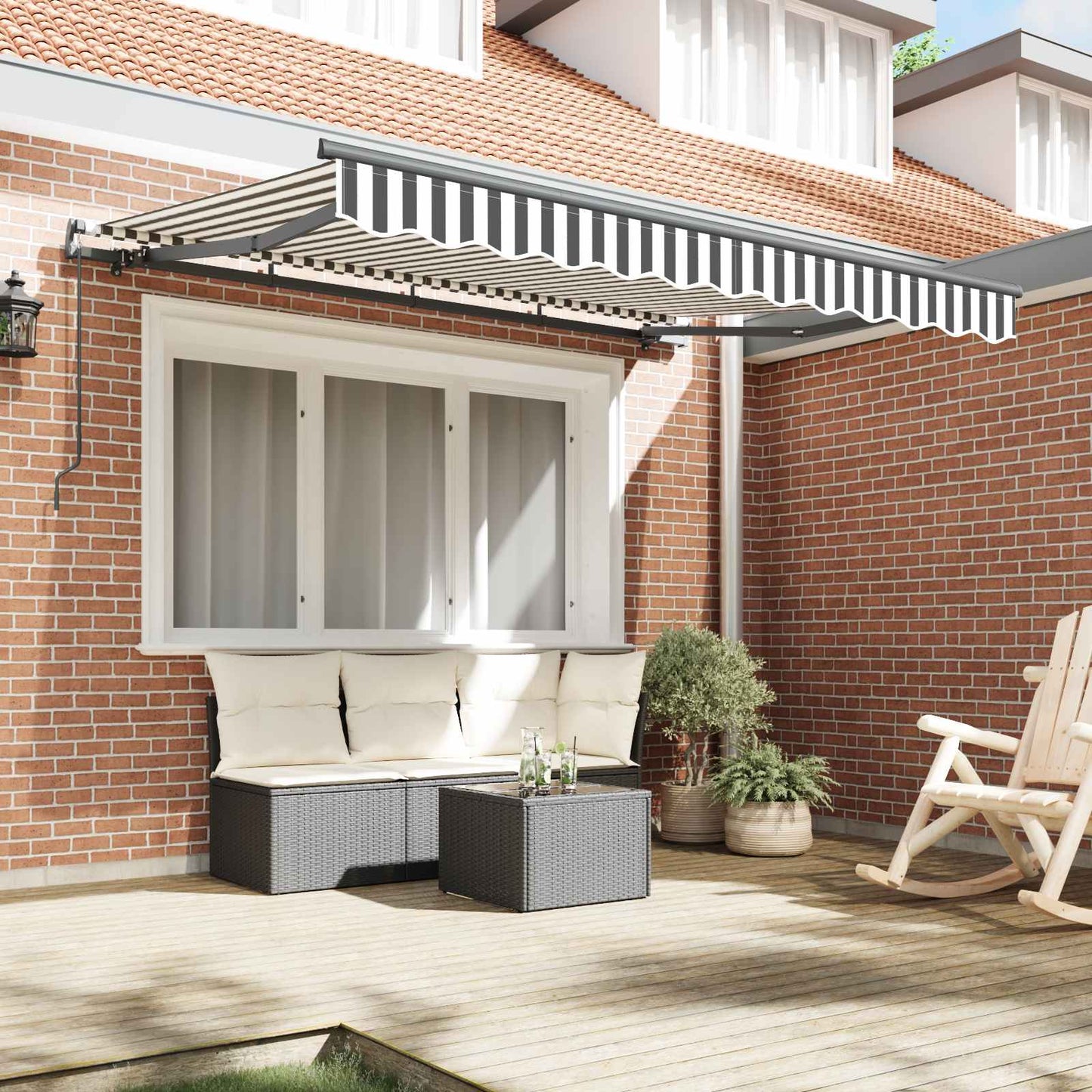 Retractable Awning Anthracite 250 x 200 cm Fabric