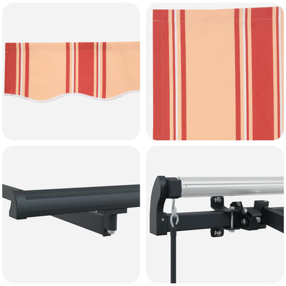Retractable Awning Yellow and Orange 250 x 200 cm Fabric