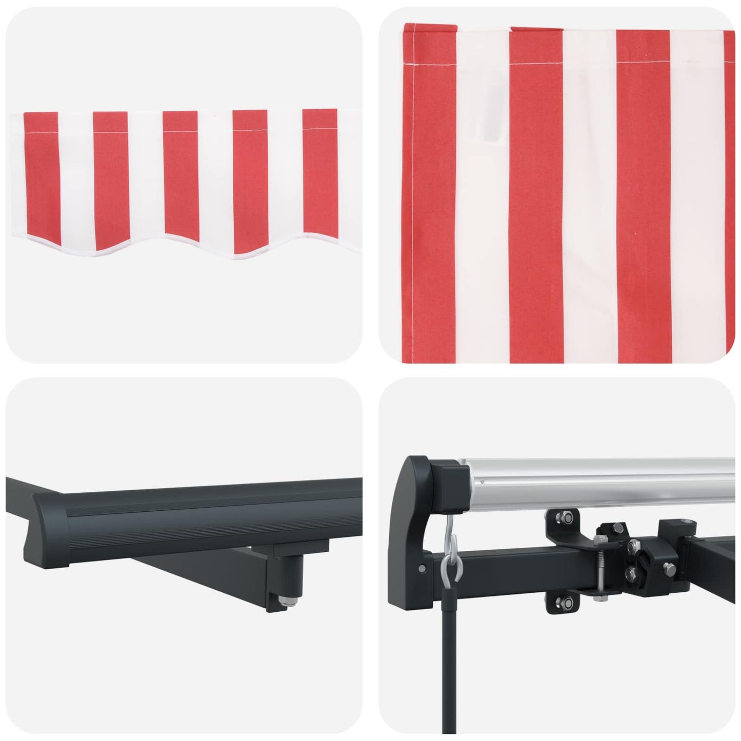 Retractable Awning Red 250 x 200 cm Fabric