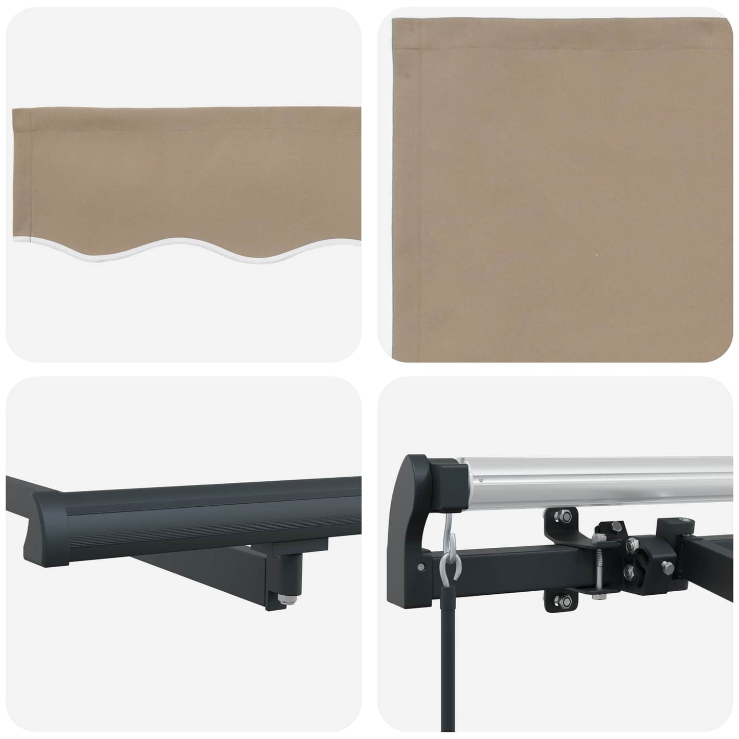 Retractable Awning Beige 250 x 200 cm Fabric