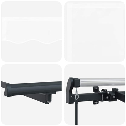Retractable Awning White 250 x 200 cm Fabric