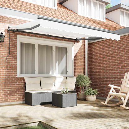 Retractable Awning White 250 x 200 cm Fabric
