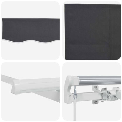 Retractable Awning Anthracite 300 x 200 cm Fabric