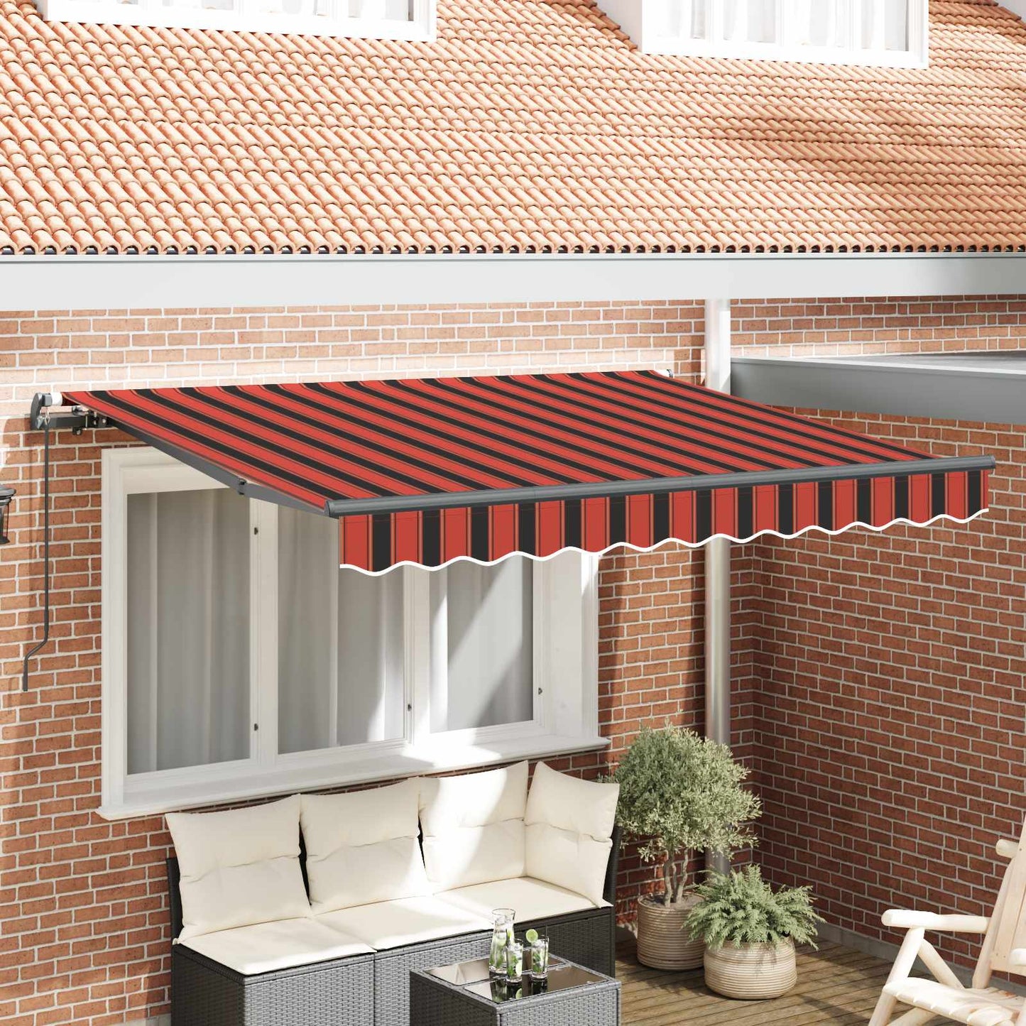 Retractable Awning Orange 300 x 200 cm Fabric