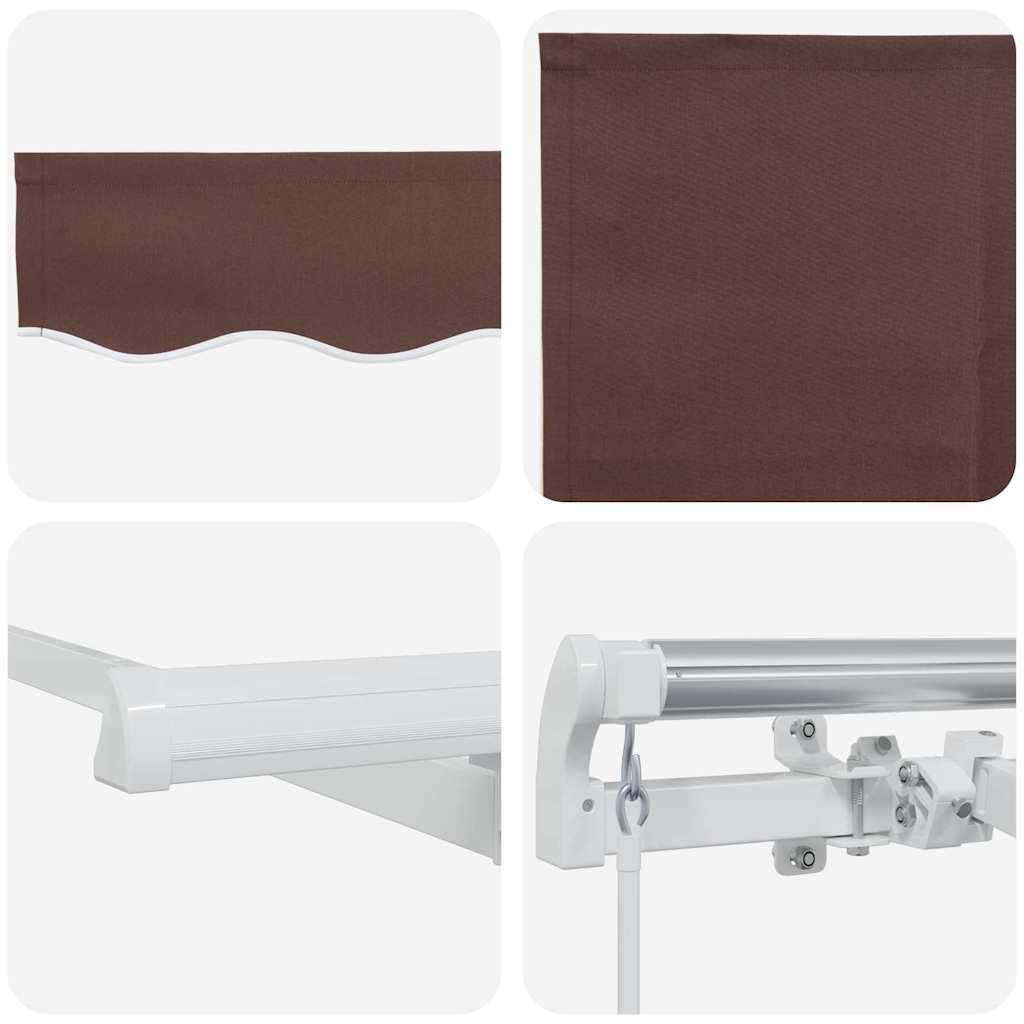 Retractable Awning Brown 300 x 200 cm Fabric