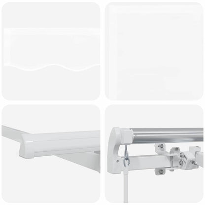 Retractable Awning White 300 x 200 cm Fabric