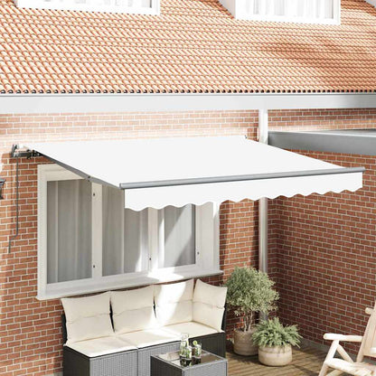 Retractable Awning White 300 x 200 cm Fabric