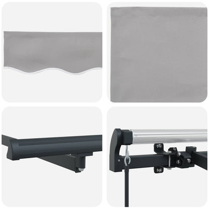 Retractable Awning Light Grey 300 x 200 cm Fabric