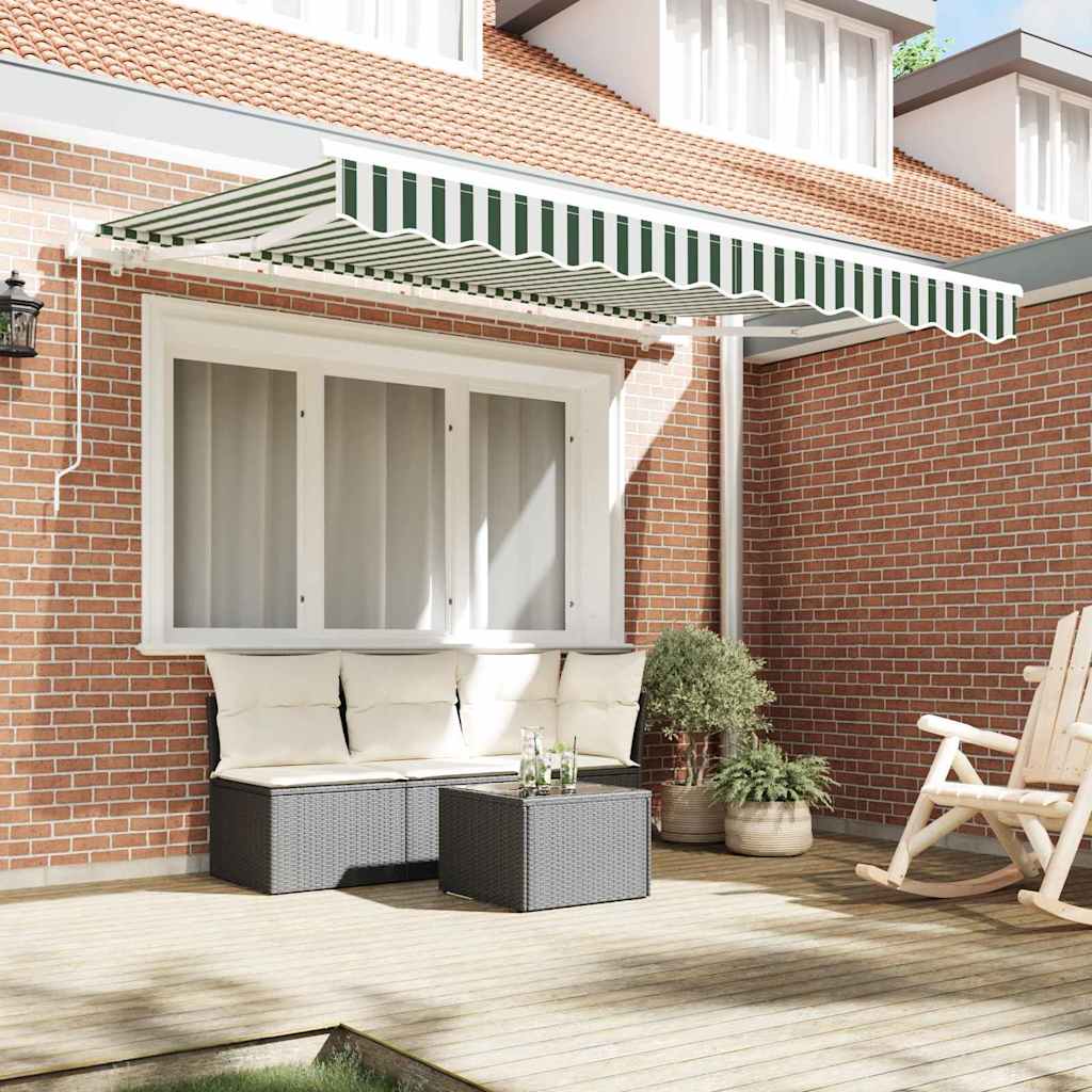 Retractable Awning Green 300 x 200 cm Fabric