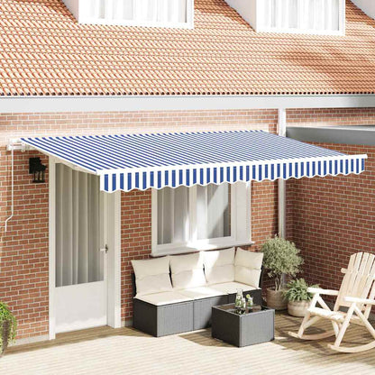 Retractable Awning Blue 350 x 200 cm Fabric