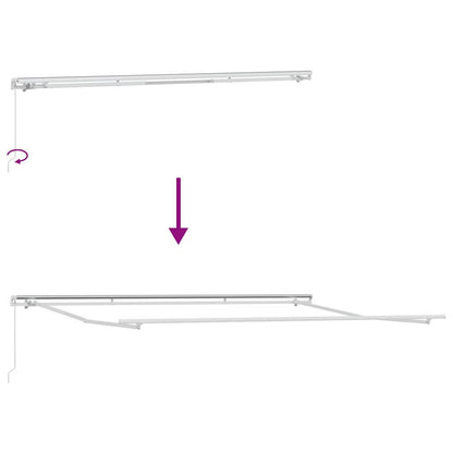 Retractable Awning Blue 350 x 200 cm Fabric