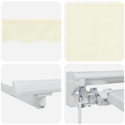 Awning Frame Cream 350 x 200 cm Polyester with PU coating