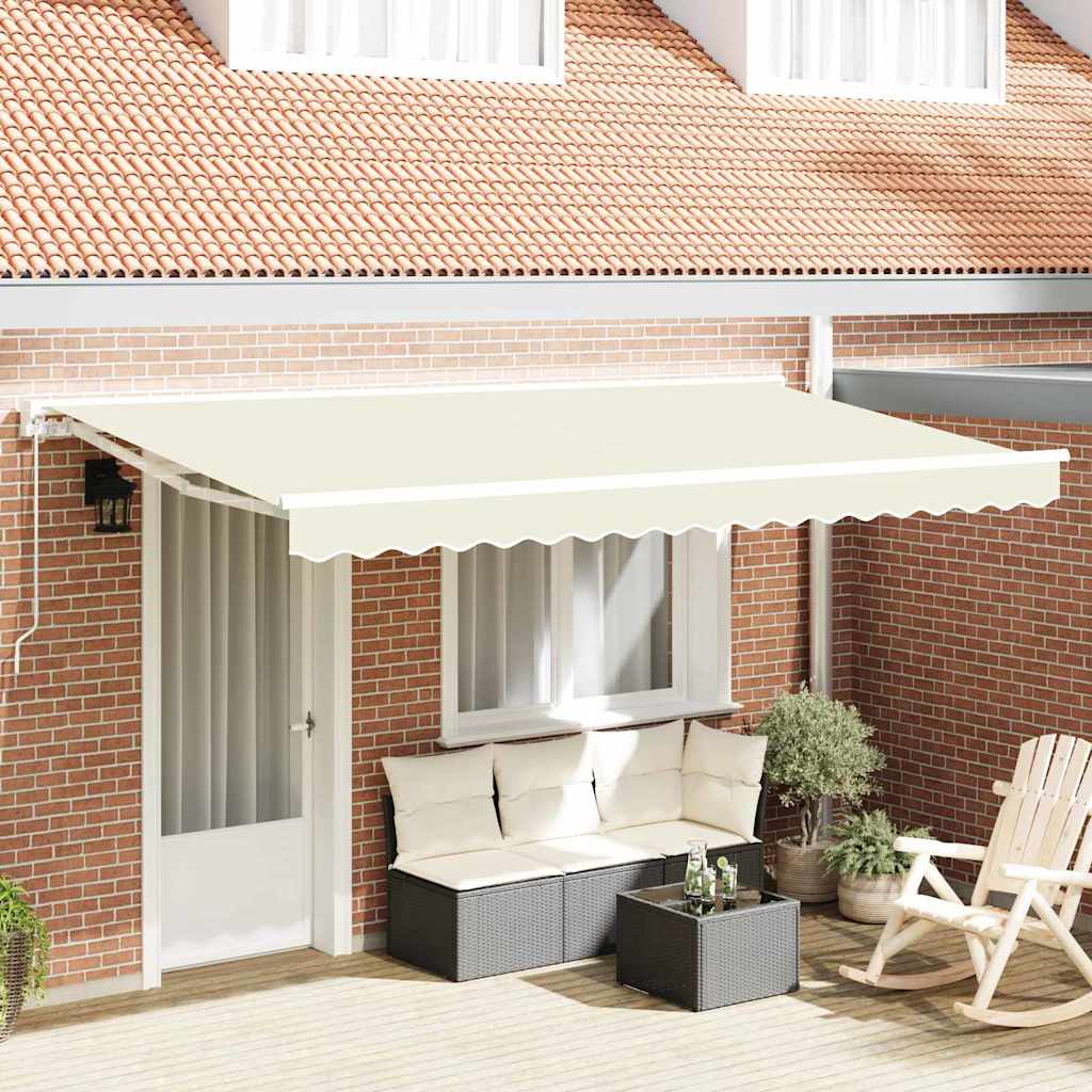 Awning Frame Cream 350 x 200 cm Polyester with PU coating