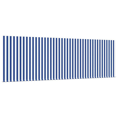 Retractable Awning Retractable Striped Blue 350 x 200 cm Fabric
