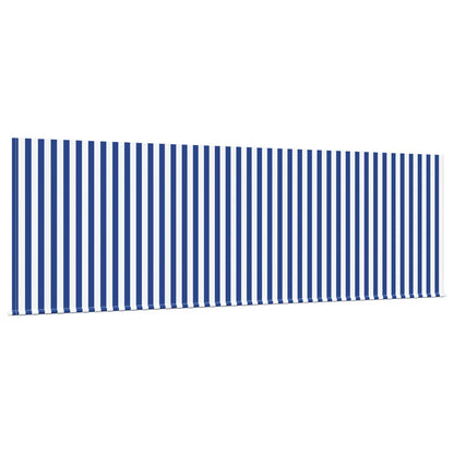 Retractable Awning Retractable Striped Blue 350 x 200 cm Fabric