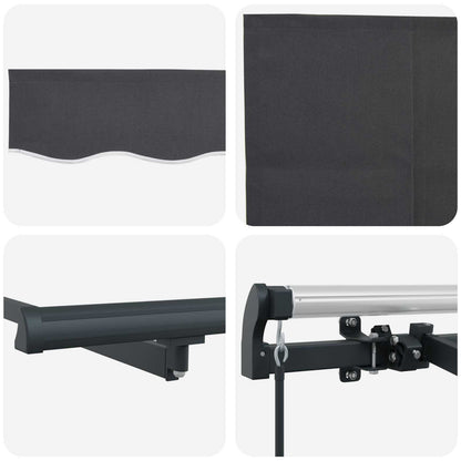 Retractable Awning Anthracite 350 x 200 cm Fabric