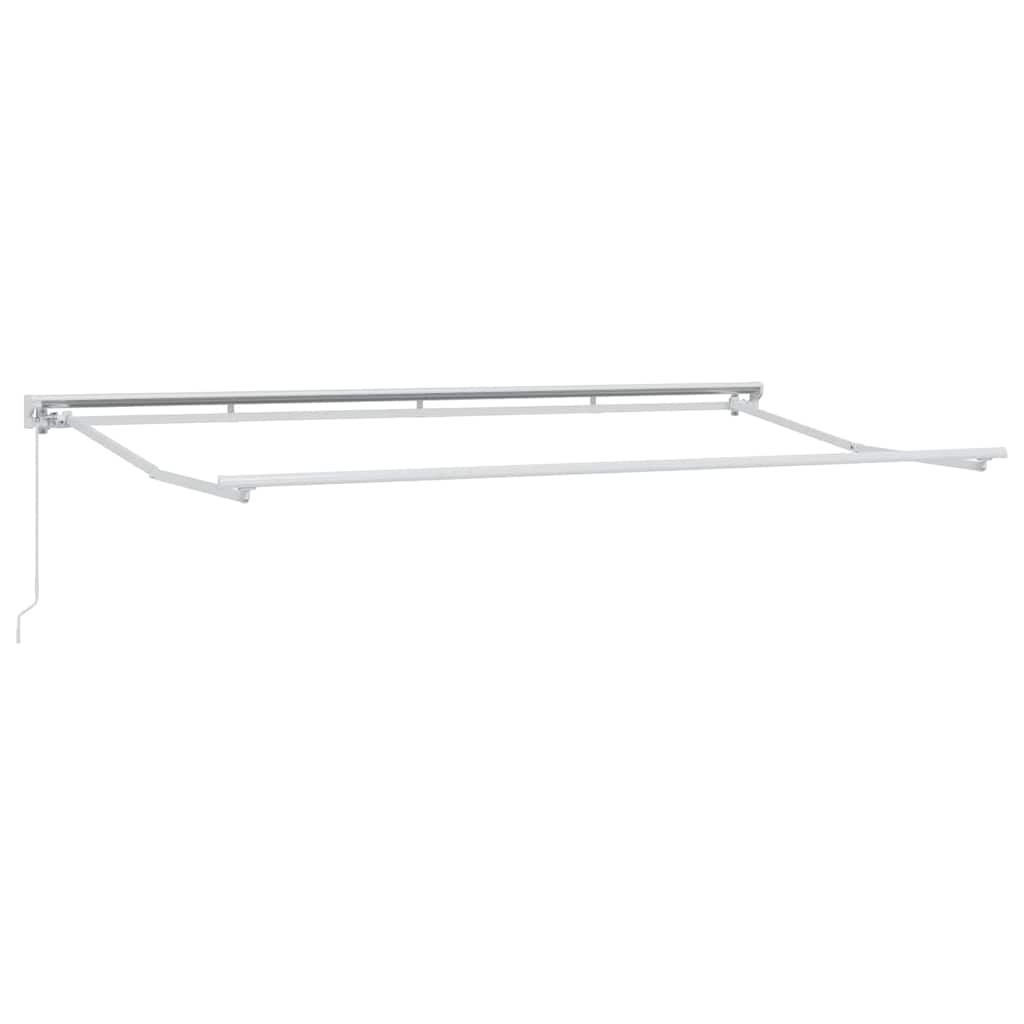 Retractable Awning Cream 350 x 200 cm Polyester and Aluminium