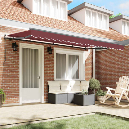 Retractable Awning Burgundy 350 x 200 cm Fabric