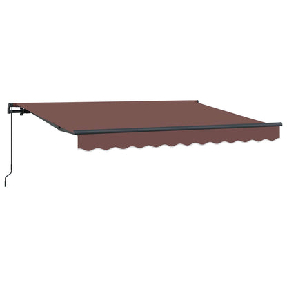 Retractable Awning Brown 350 x 200 cm Fabric