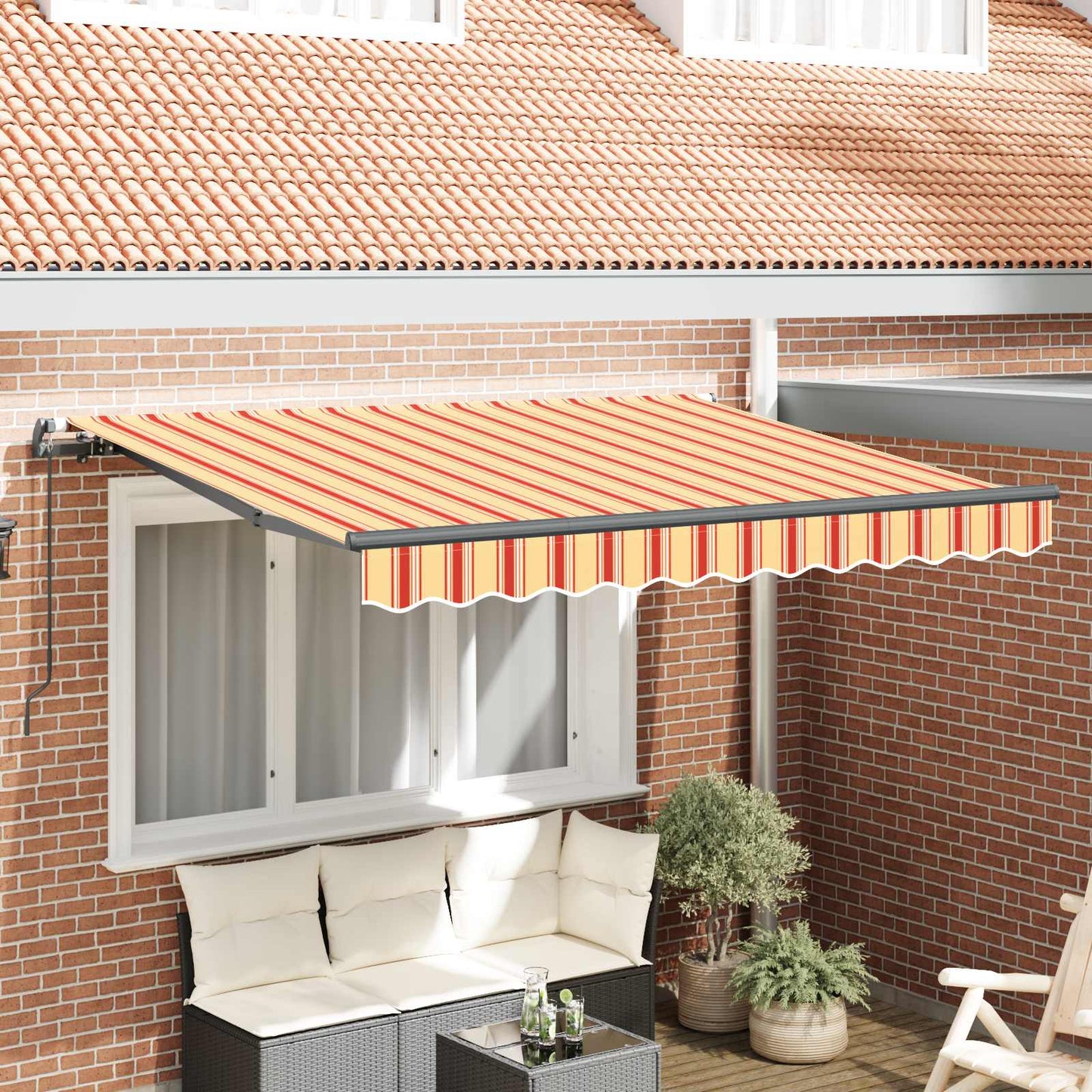 Retractable Awning Yellow 350 x 200 cm Fabric