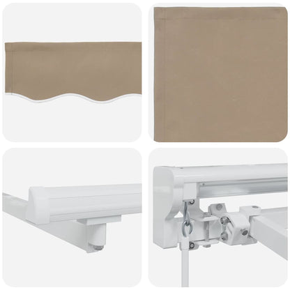 Awning Frame Beige 350 x 200 cm Polyester with PU coating