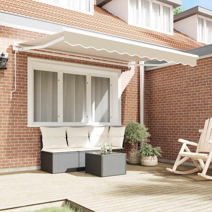 Awning Frame Beige 350 x 200 cm Polyester with PU coating