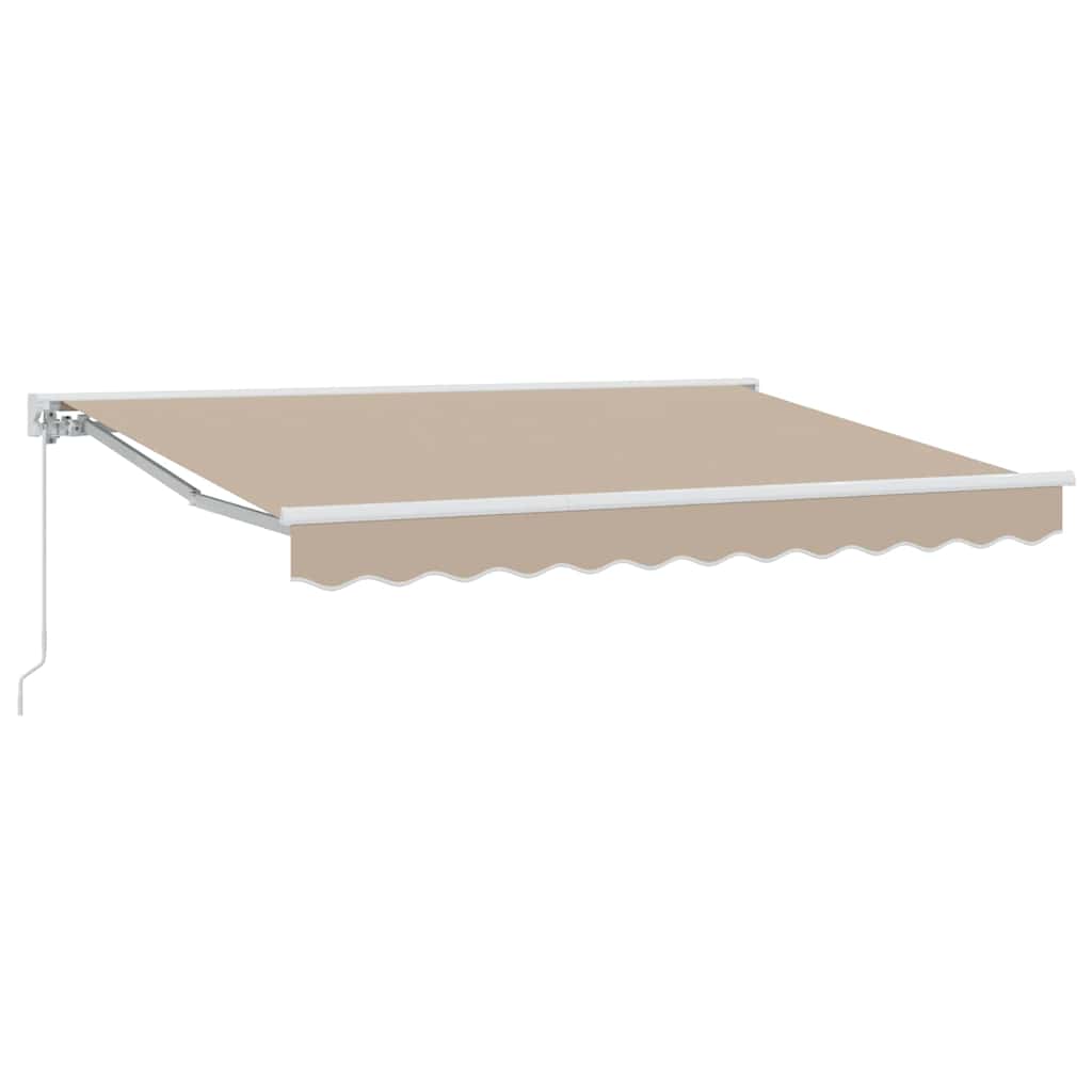 Awning Frame Beige 350 x 200 cm Polyester with PU coating