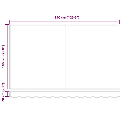 Awning Frame Beige 350 x 200 cm Polyester with PU coating