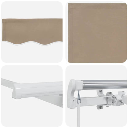 Retractable Awning Beige 350 x 200 cm Fabric
