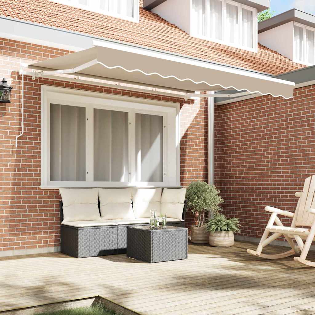 Retractable Awning Beige 350 x 200 cm Fabric