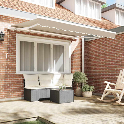 Retractable Awning Beige 350 x 200 cm Fabric