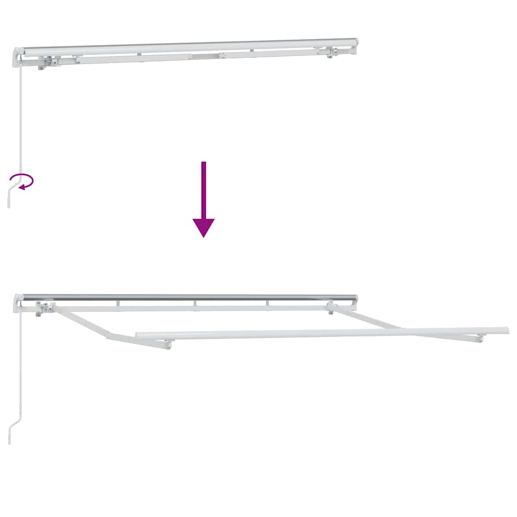 Retractable Awning Beige 350 x 200 cm Fabric