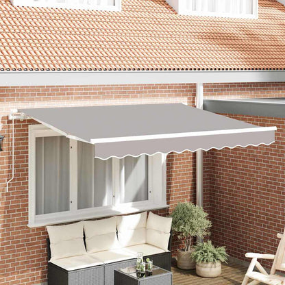 Retractable Awning Light Grey 350 x 200 cm Fabric
