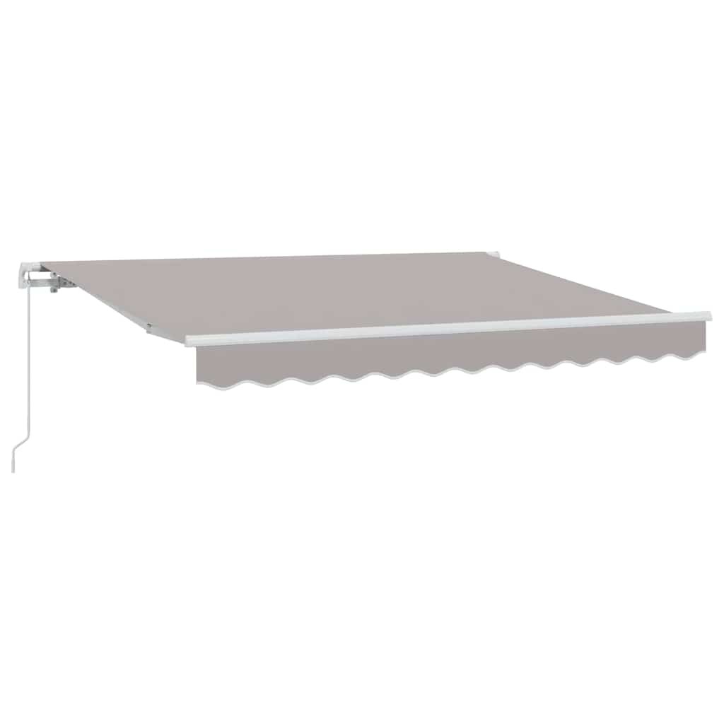 Retractable Awning Light Grey 350 x 200 cm Fabric