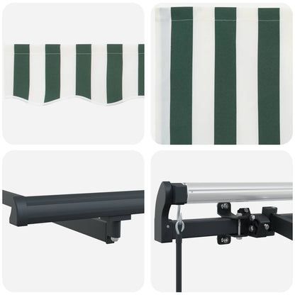 Retractable Awning Green 350 x 200 cm Fabric
